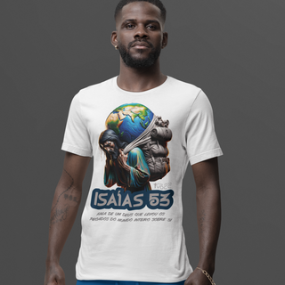 Nome do produtoCAMISETA Ele levou sobre sí - Isaías 53 (Camiseta Masculina)