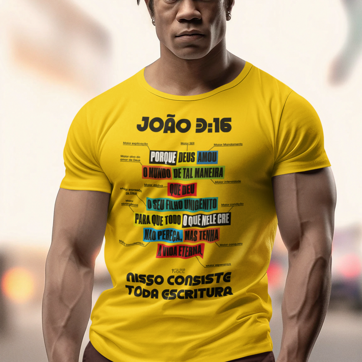 Nome do produto: CAMISETA Amor imensuravel João 3:16 (Camiseta Masculina)