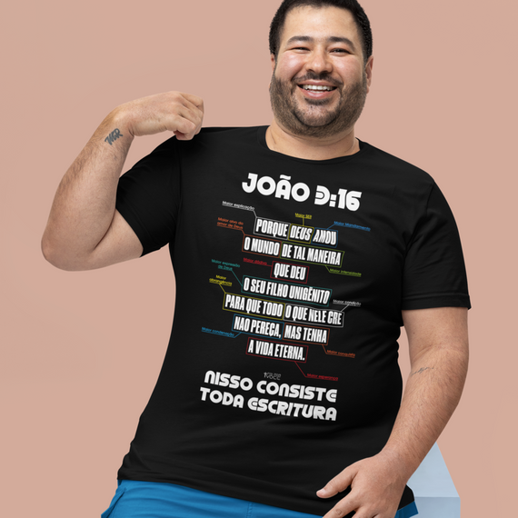 CAMISETA Amor imensuravel João 3:16 (Camiseta Masculina)