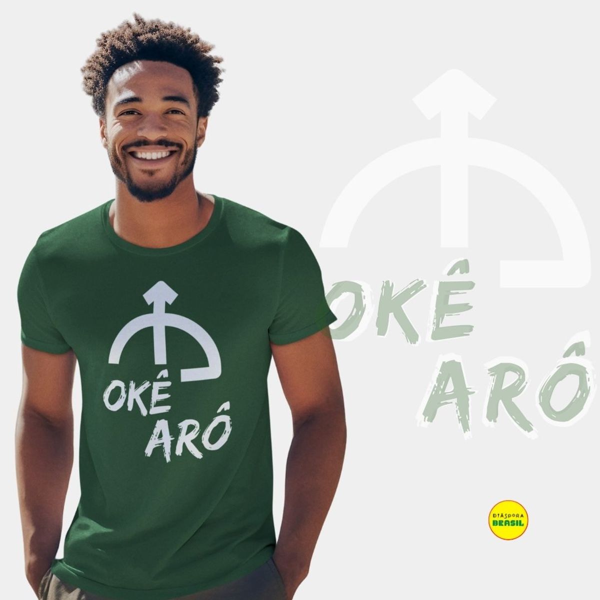 Nome do produto: Camiseta de Oxóssi Okê Arô