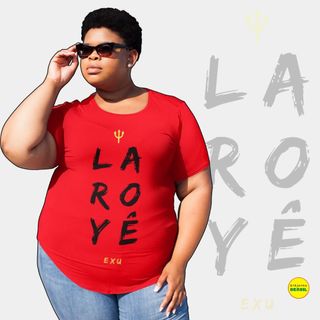 Nome do produtoCamiseta Exu Saudação Laroye Plus Size 100% Algodão Fio 30.1