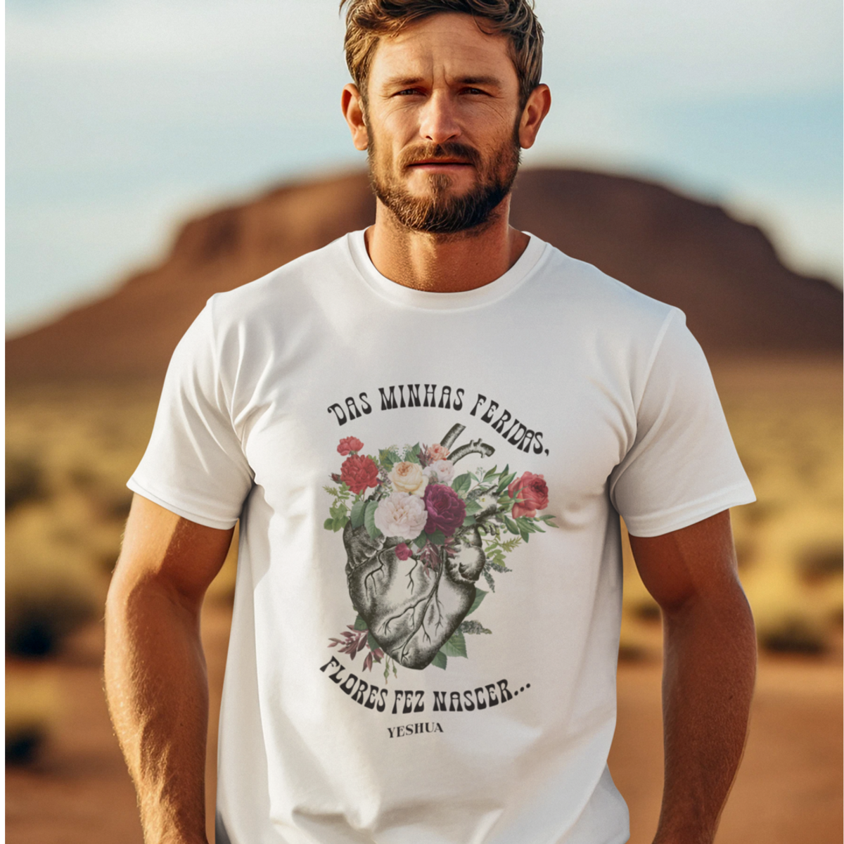 Nome do produto: T-Shirt Unissex Estampa Frontal | Coleção Yeshua