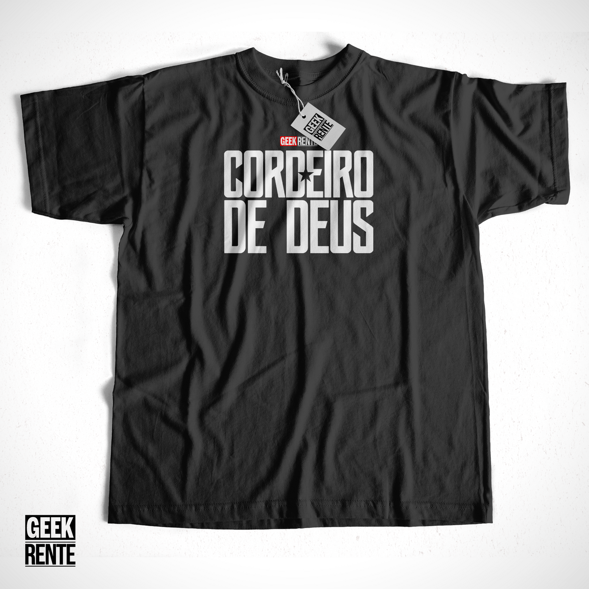 Nome do produto: Camiseta Masculina CORDEIRO DE DEUS / LIGA DA JUSTIÇA