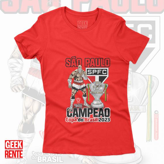 Camiseta Feminina SÃO PAULO CAMPEÃO DA COPA DO BRASIL 2023