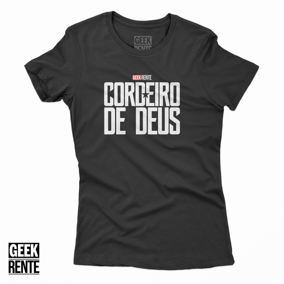 Camiseta Feminina CORDEIRO DE DEUS / LIGA DA JUSTIÇA