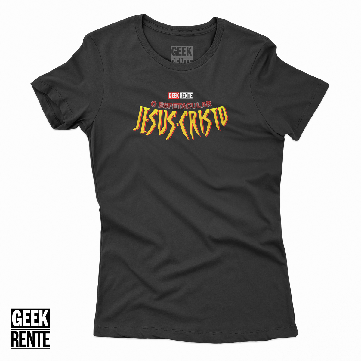 Nome do produto: Camiseta Feminina JESUS CRISTO / HOMEM ARANHA