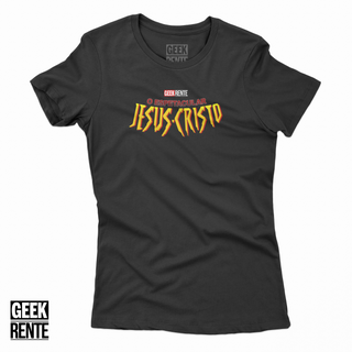 Camiseta Feminina JESUS CRISTO / HOMEM ARANHA