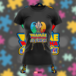 Camiseta Feminina MAMÃE MARAVILHA DE AUTISTA