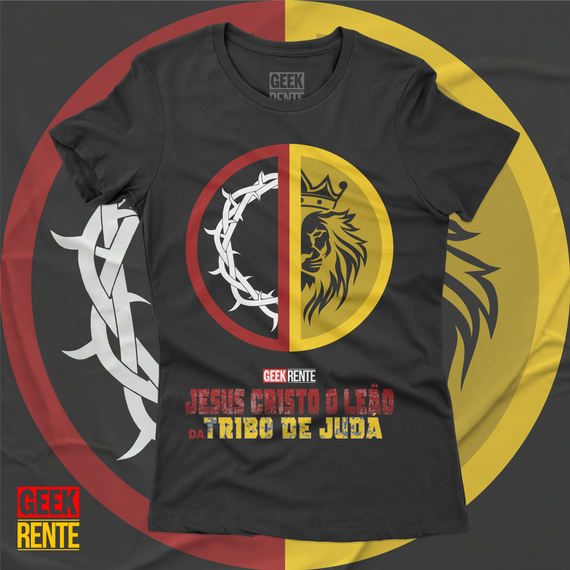 Camiseta Feminina DEADPOOL & WOLVERINE - JESUS CRISTO LEÃO DA TRIBO DE JUDÁ