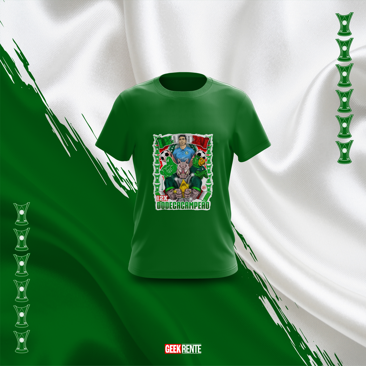 Nome do produto: Camiseta Infantil PALMEIRAS DODECACAMPEÃO 2023
