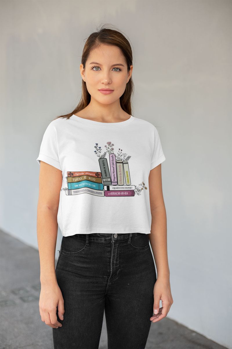 Nome do produto: Camiseta Cropped Biblioteca Nacional