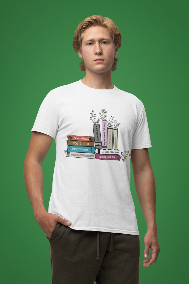 Nome do produto: Camiseta Masculina Biblioteca Nacional