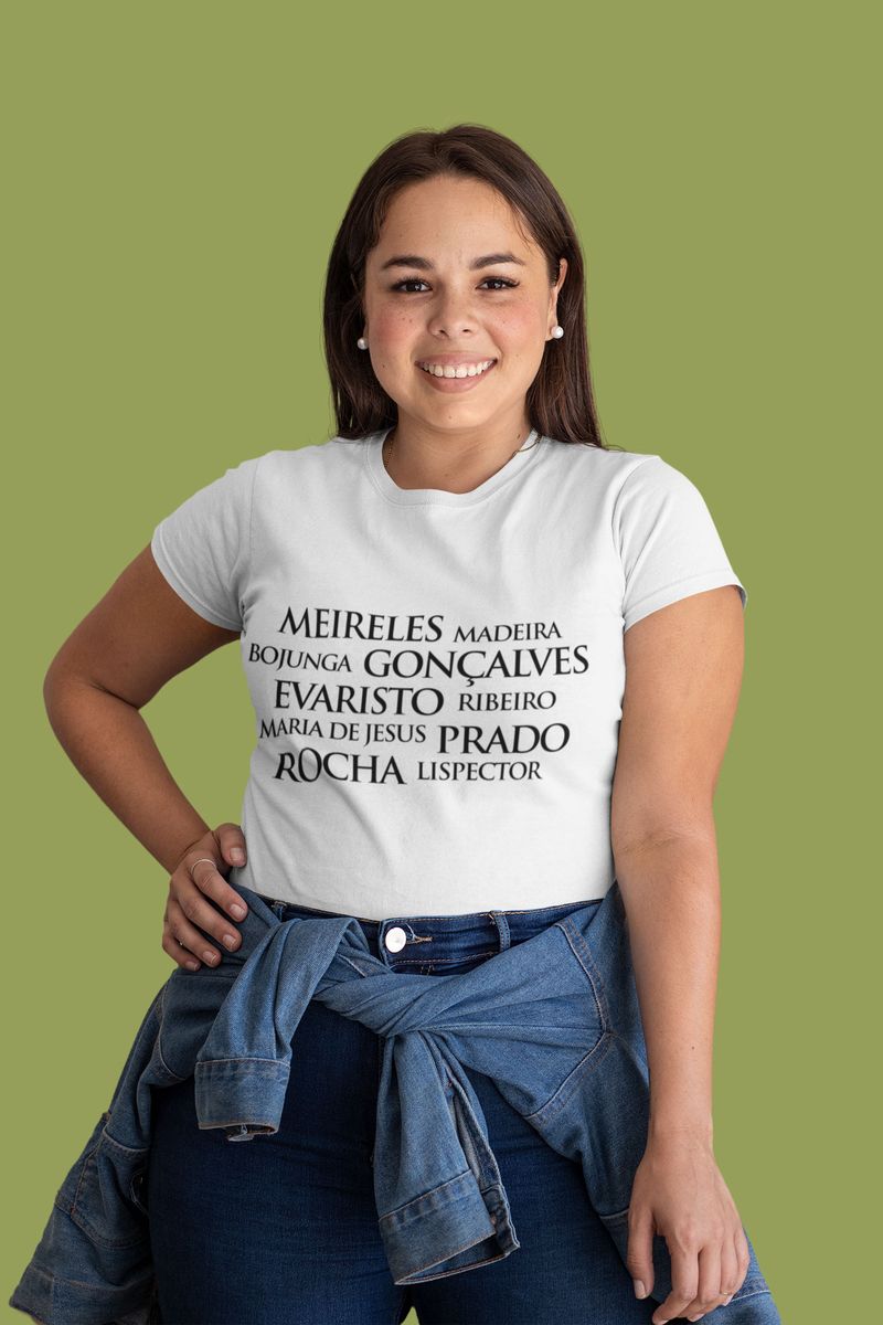 Nome do produto: Camiseta Plus Size Autoras Brasileiras