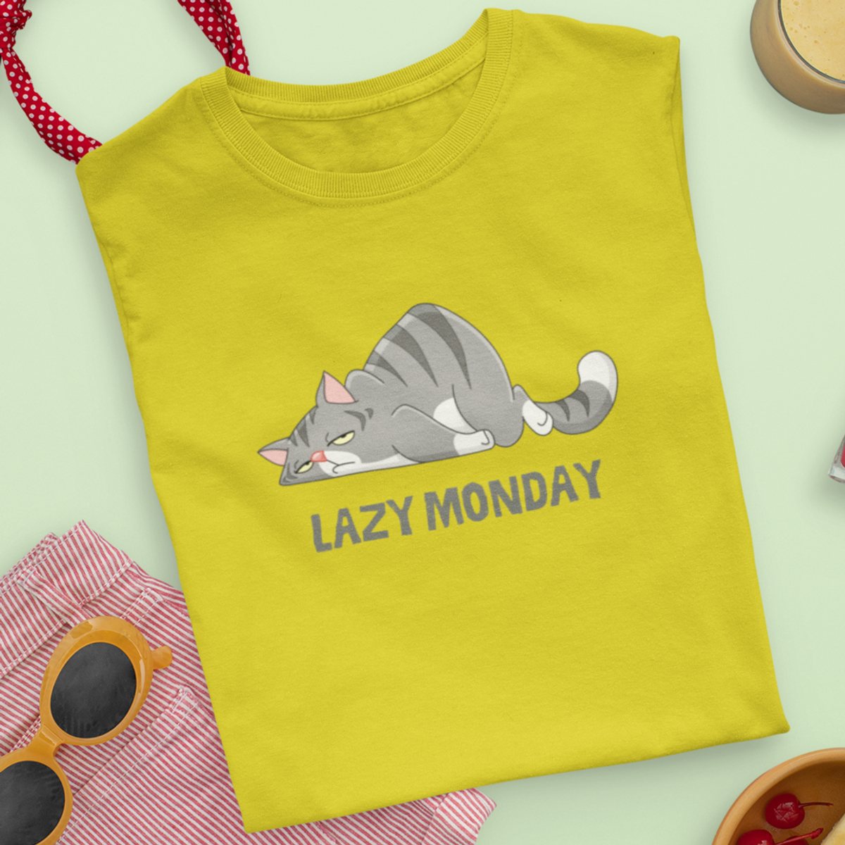 Nome do produto: Baby Long - Gato Melancólico Lazy Monday para Encarar a Semana com Bom Humor