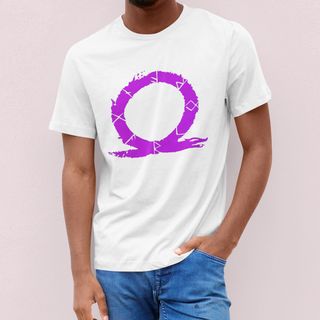 Nome do produtoCAMISETA GOD OF WAR LOGO ROSA (VÁRIAS CORES)