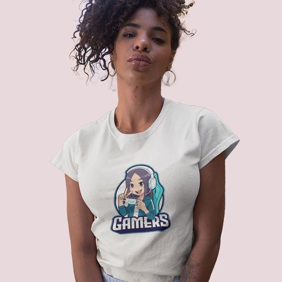 CAMISETA BABY LONG CLASSIC FEMININA GAMER