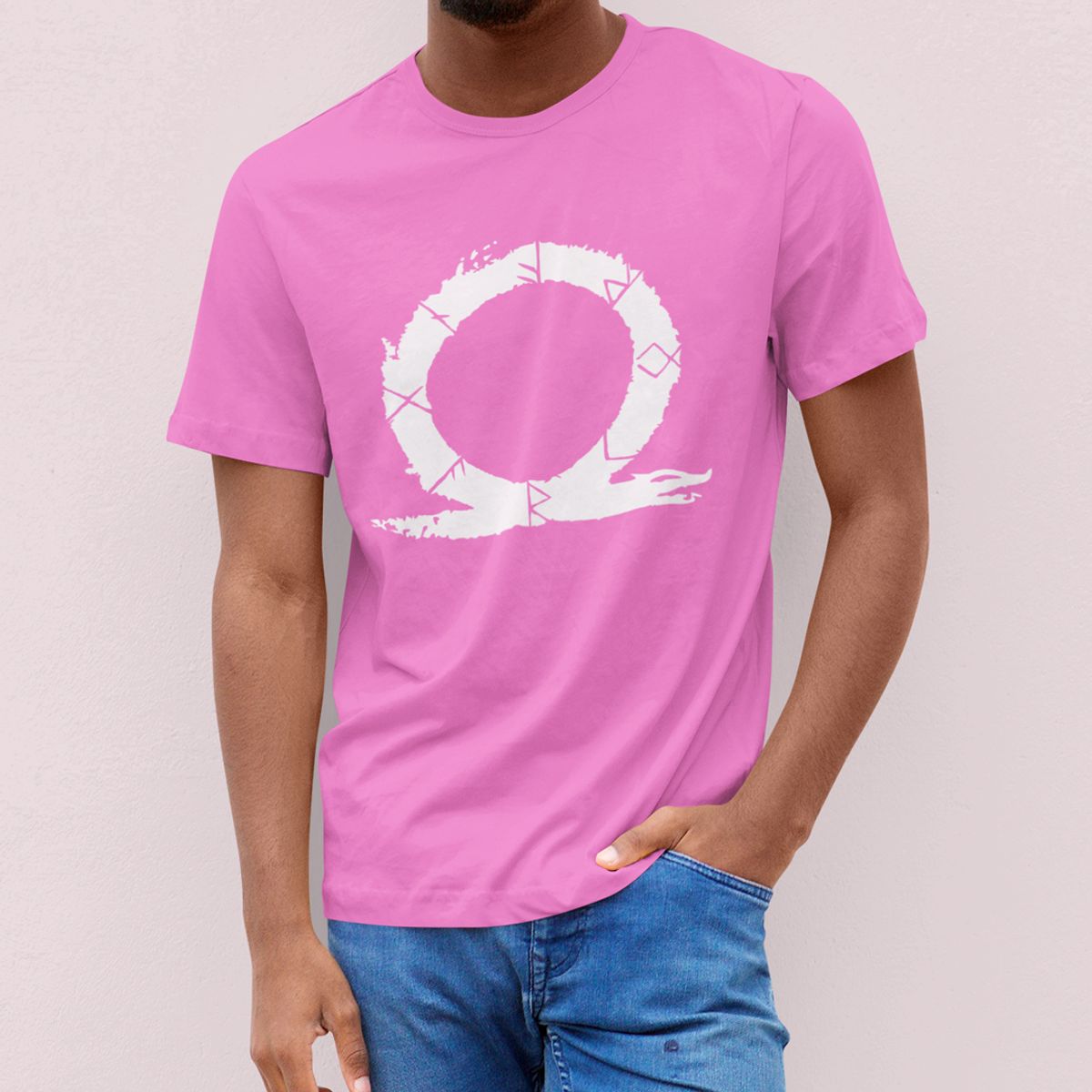 Nome do produto: CAMISETA GOD OF WAR LOGO BRANCA (VÁRIAS CORES)