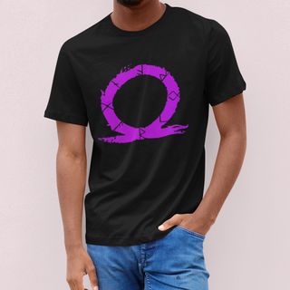 Nome do produtoCAMISETA GOD OF WAR LOGO ROSA (VÁRIAS CORES)