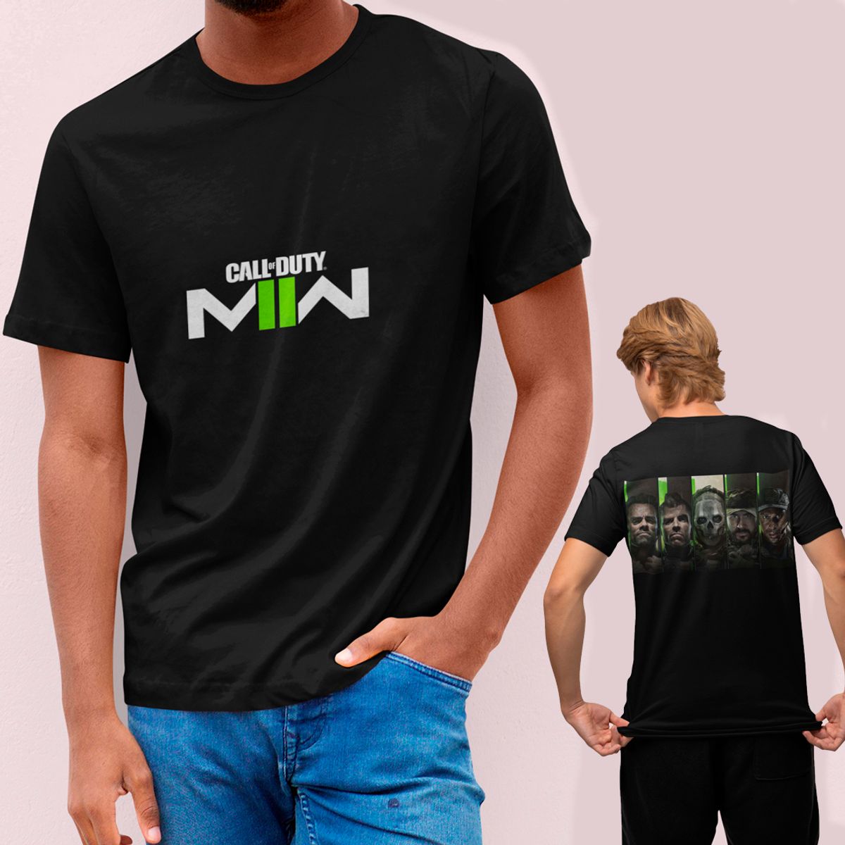 Nome do produto: CAMISETA CLASSIC PRETA COD MW2 DOUBLE