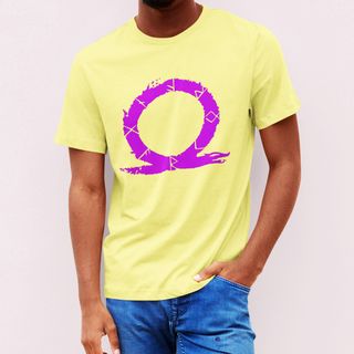 Nome do produtoCAMISETA GOD OF WAR LOGO ROSA (VÁRIAS CORES)