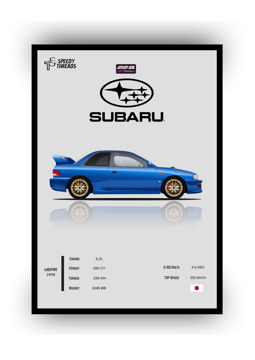 Nome do produto: POSTER SUBARU STI 22B