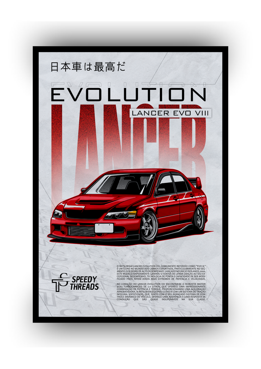 Nome do produto: POSTER MITSUBISHI LANCER EVOLUTION VIII