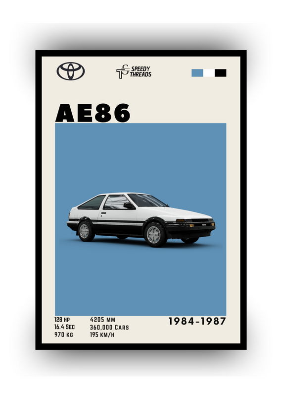 POSTER TOYOTA AE86