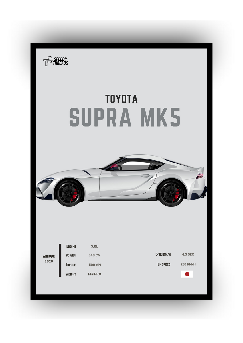 Nome do produto: POSTER TOYOTA SUPRA MK5