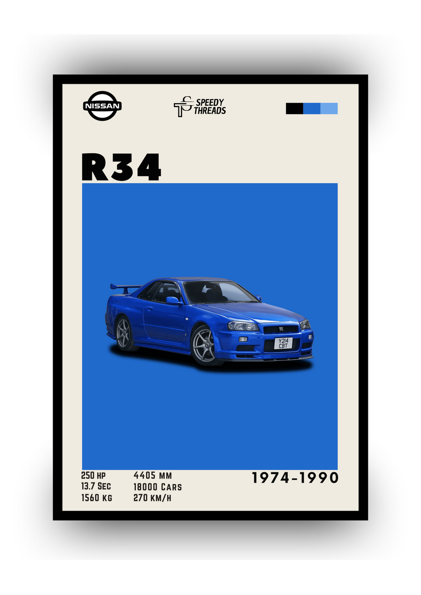 Nome do produto: POSTER NISSAN GT-R R34