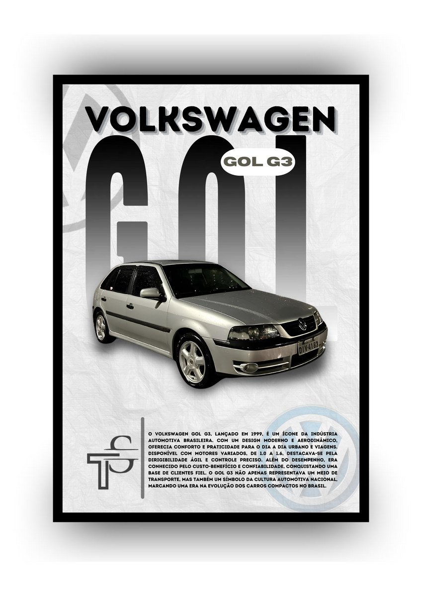 Nome do produto: POSTER VOLKSWAGEN GOL G3