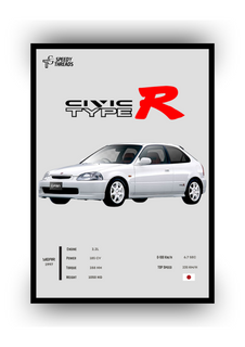 POSTER HONDA CIVIC TYPE R 1997