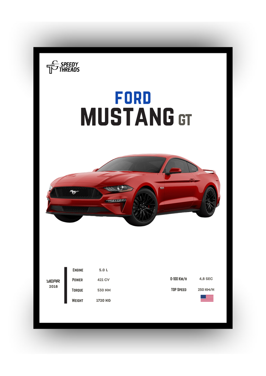 Nome do produto: POSTER FORD MUSTANG GT