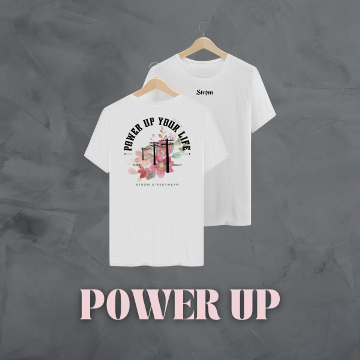 Nome do produto: Camiseta \'Power Up\' Branca
