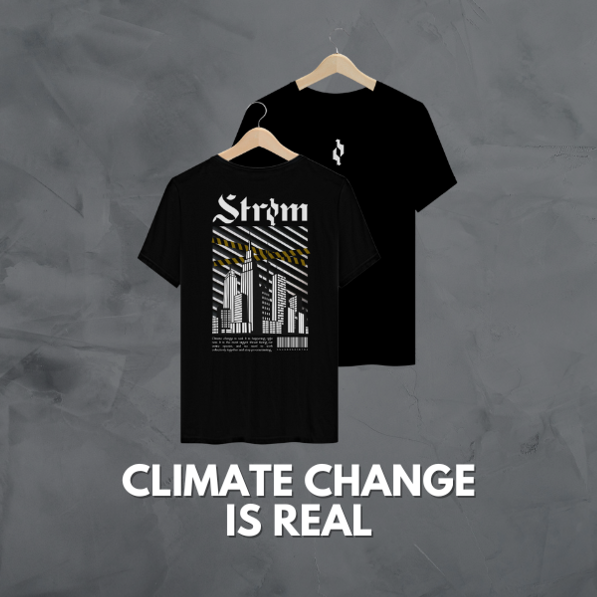 Nome do produto: Camiseta \'Climate Change is Real\' Preta