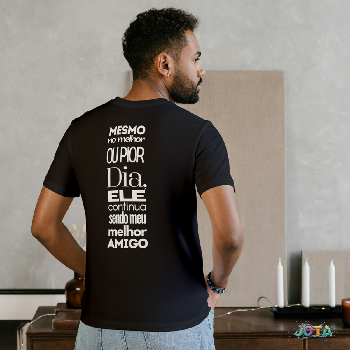 Nome do produto: Camiseta T-Shirt Quality  Mesmo no melhor ou pior dia, Ele continua sendo meu melhor Amigo - Unissex