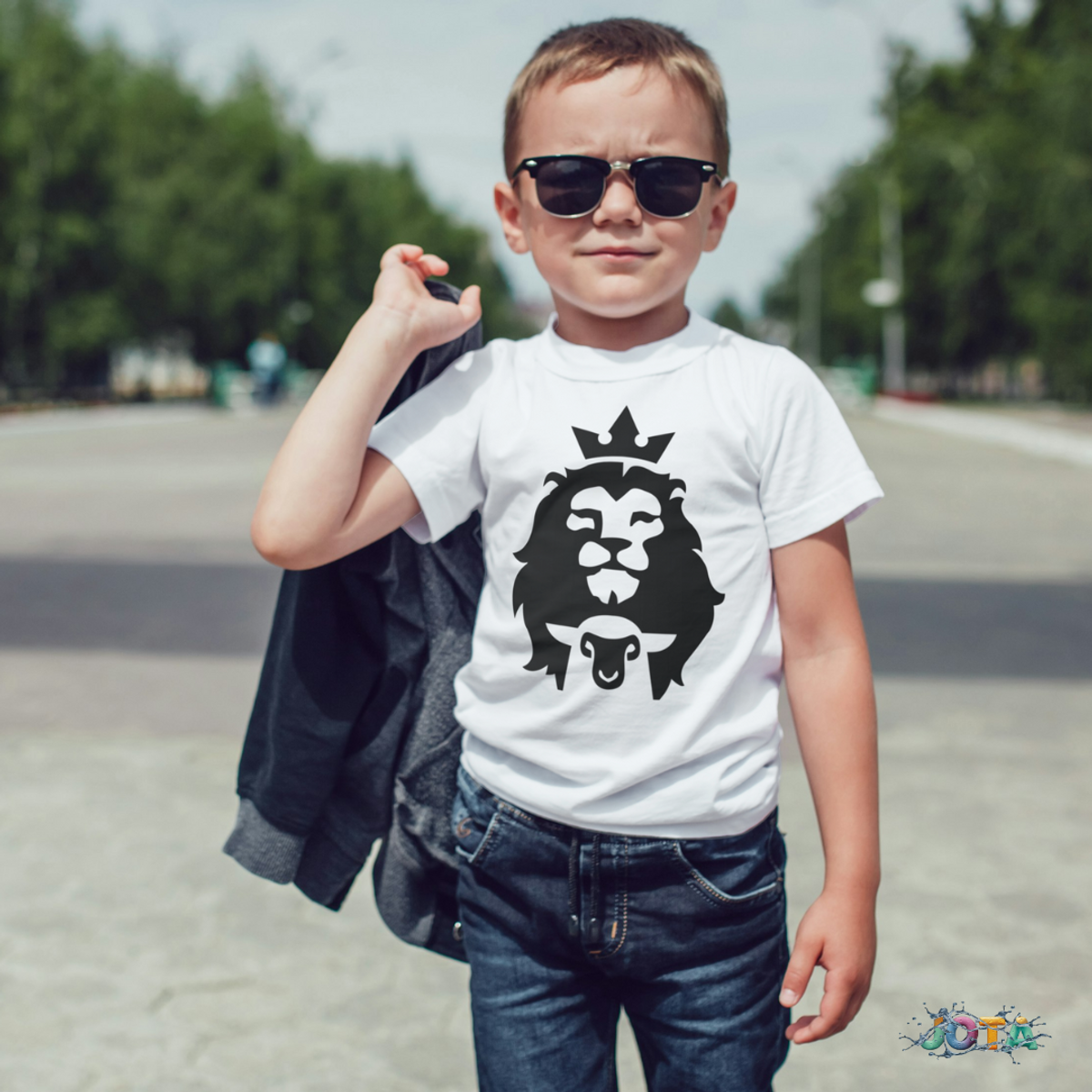 Nome do produto: Camiseta Quality Infantil (2 a 8 anos) Leão e Cordeiro - Unissex