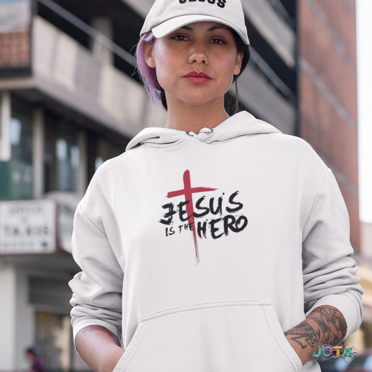 Nome do produto: Moletom Canguru Jesus Is The Hero