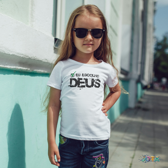 Camiseta Quality Infantil (2 a 8 anos) Eu Escolho Deus - Unissex