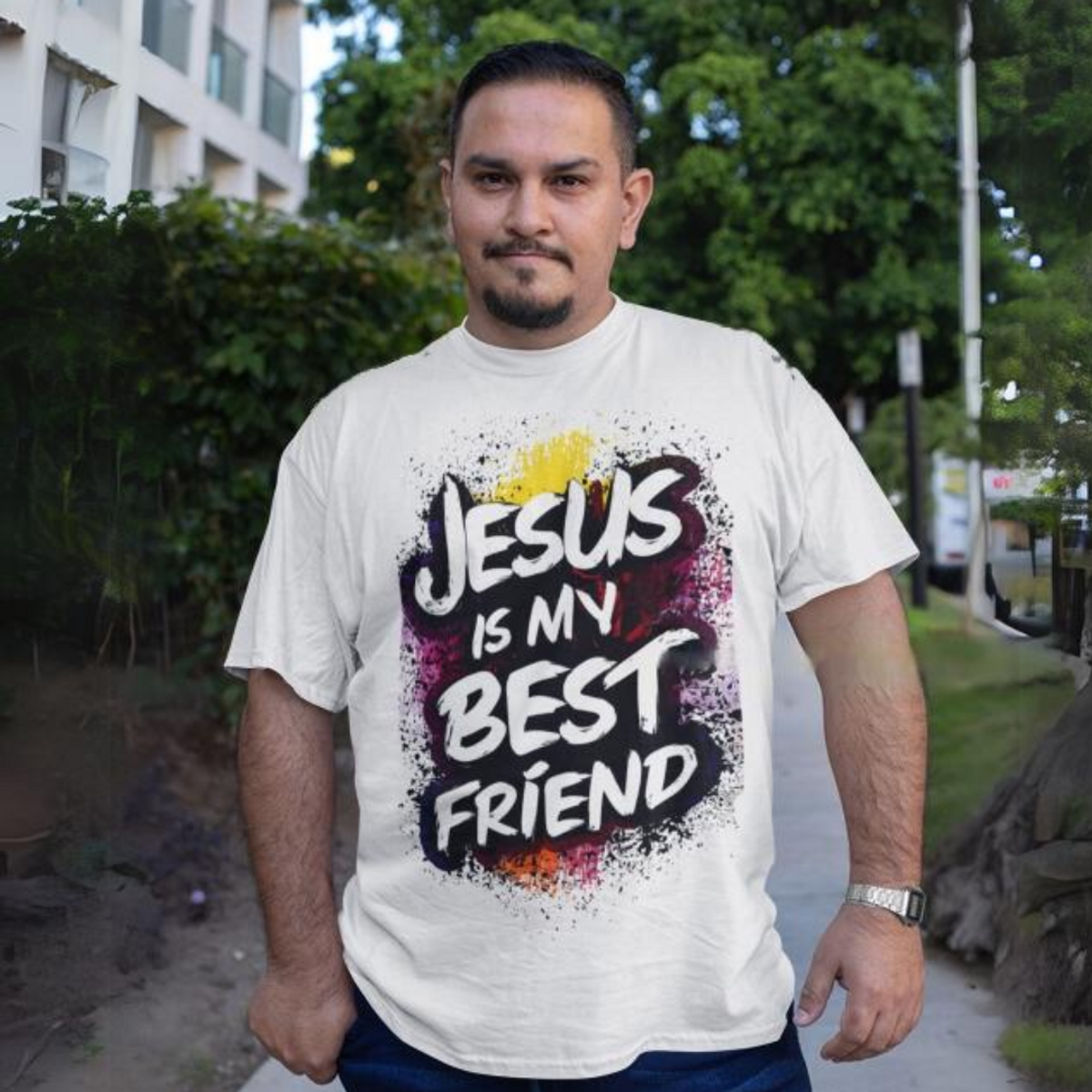 Nome do produto: Camiseta T-Shirt Plus Size Jesus Is My Best Friend - Unissex