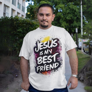 Camiseta T-Shirt Plus Size Jesus Is My Best Friend - Unissex