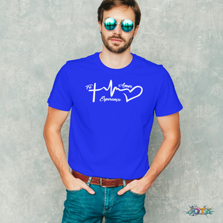 Camiseta T-Shirt Quality  Fé Amor Esperança - Unissex