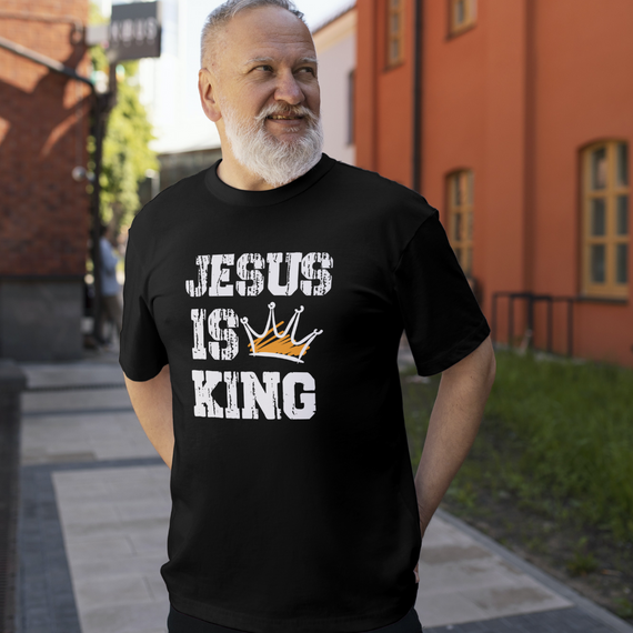 Camiseta T-Shirt Plus Size Jesus Is King - Unissex