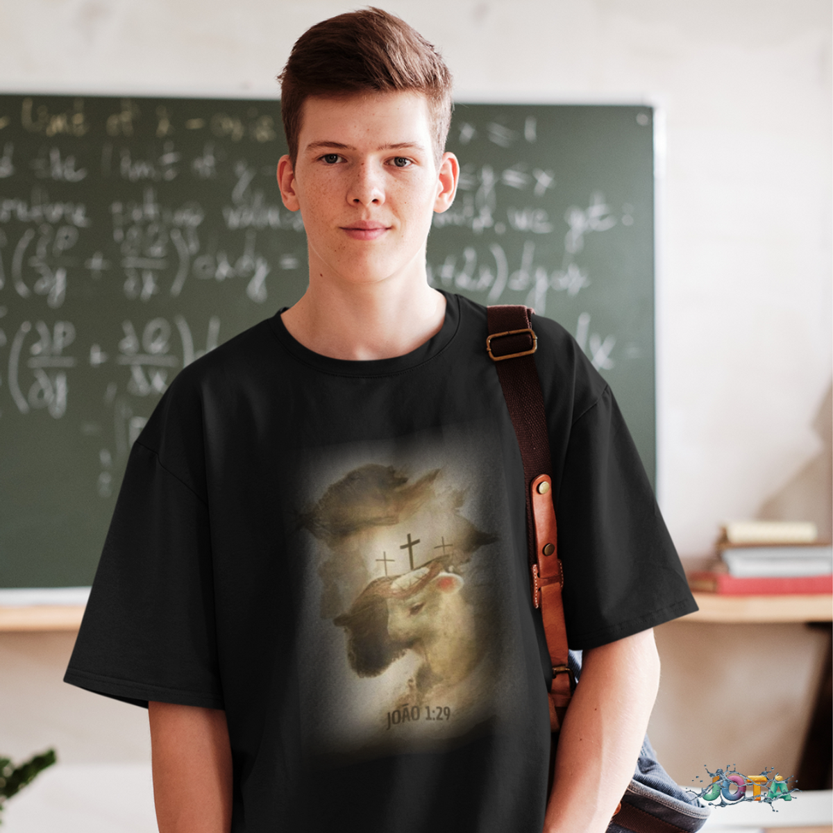 Nome do produto: Camiseta Quality Infantil ( 10 a 14 anos) Jesus e o Cordeiro - Unissex