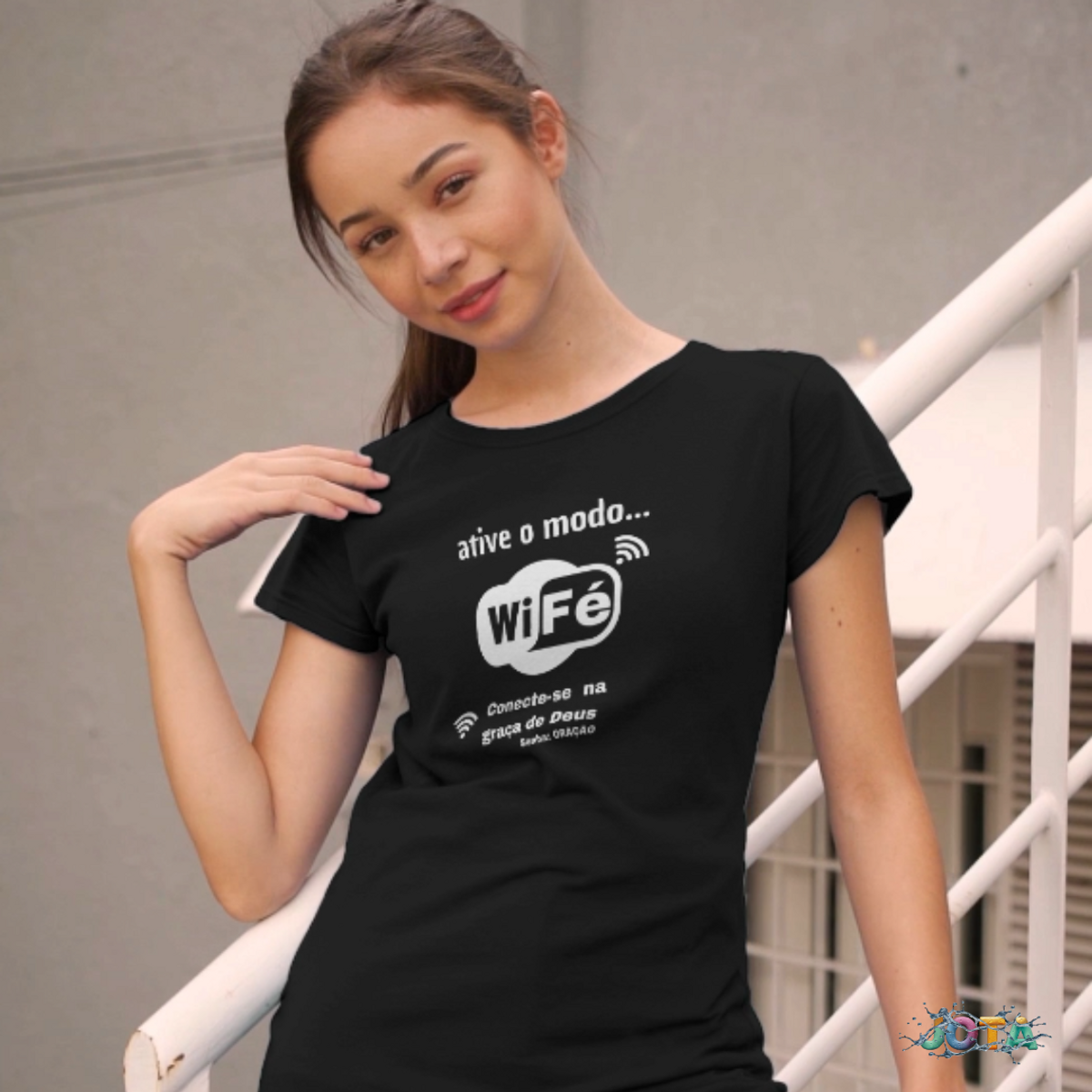 Nome do produto: Camiseta Baby long Quality Ative o Modo Fé