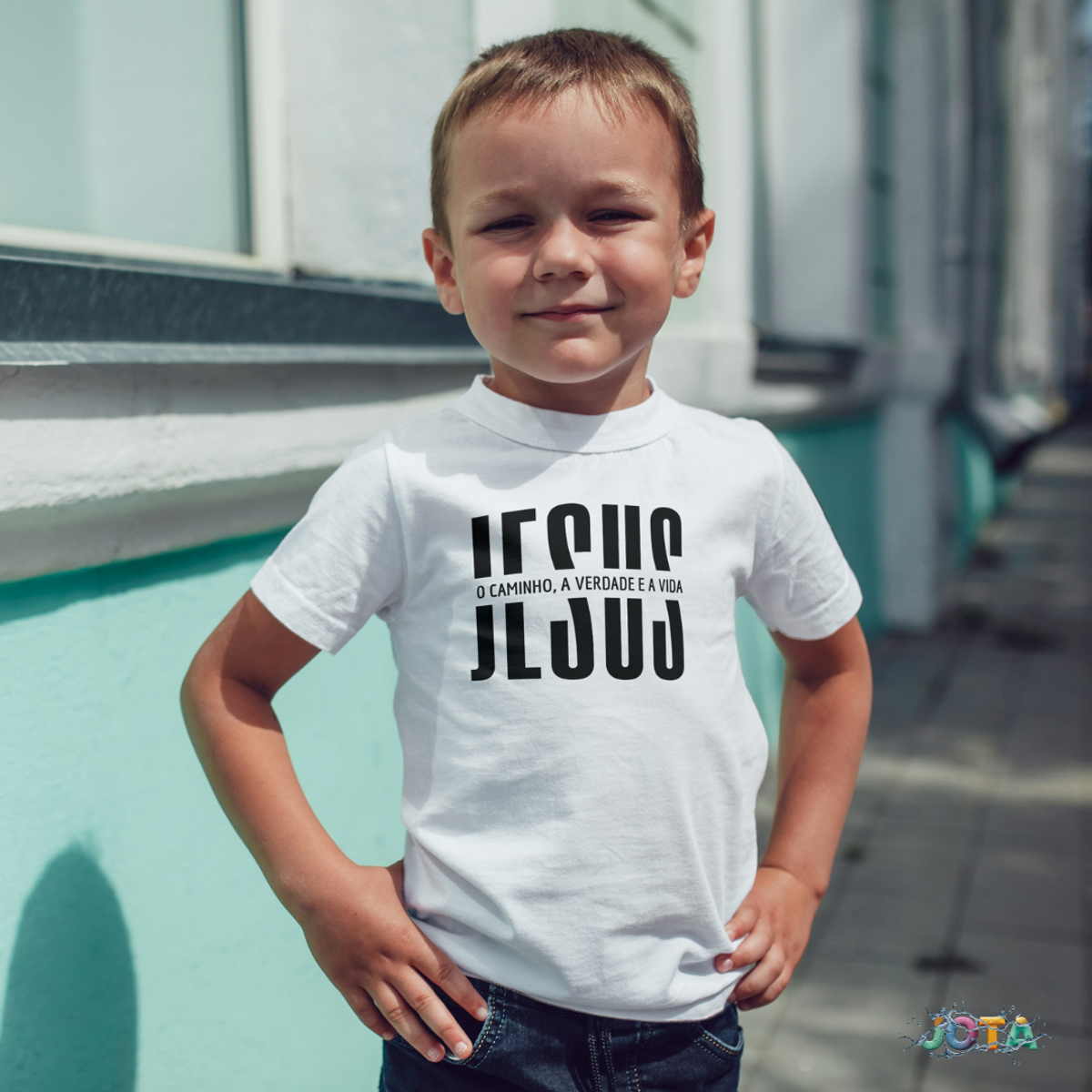 Nome do produto: Camiseta Quality Infantil (2 a 8 anos) Jesus o Caminho a Verdade e a Vida - Unissex