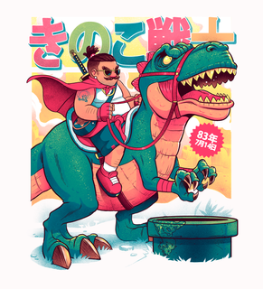 Mushroom Warrior & Dinosaur