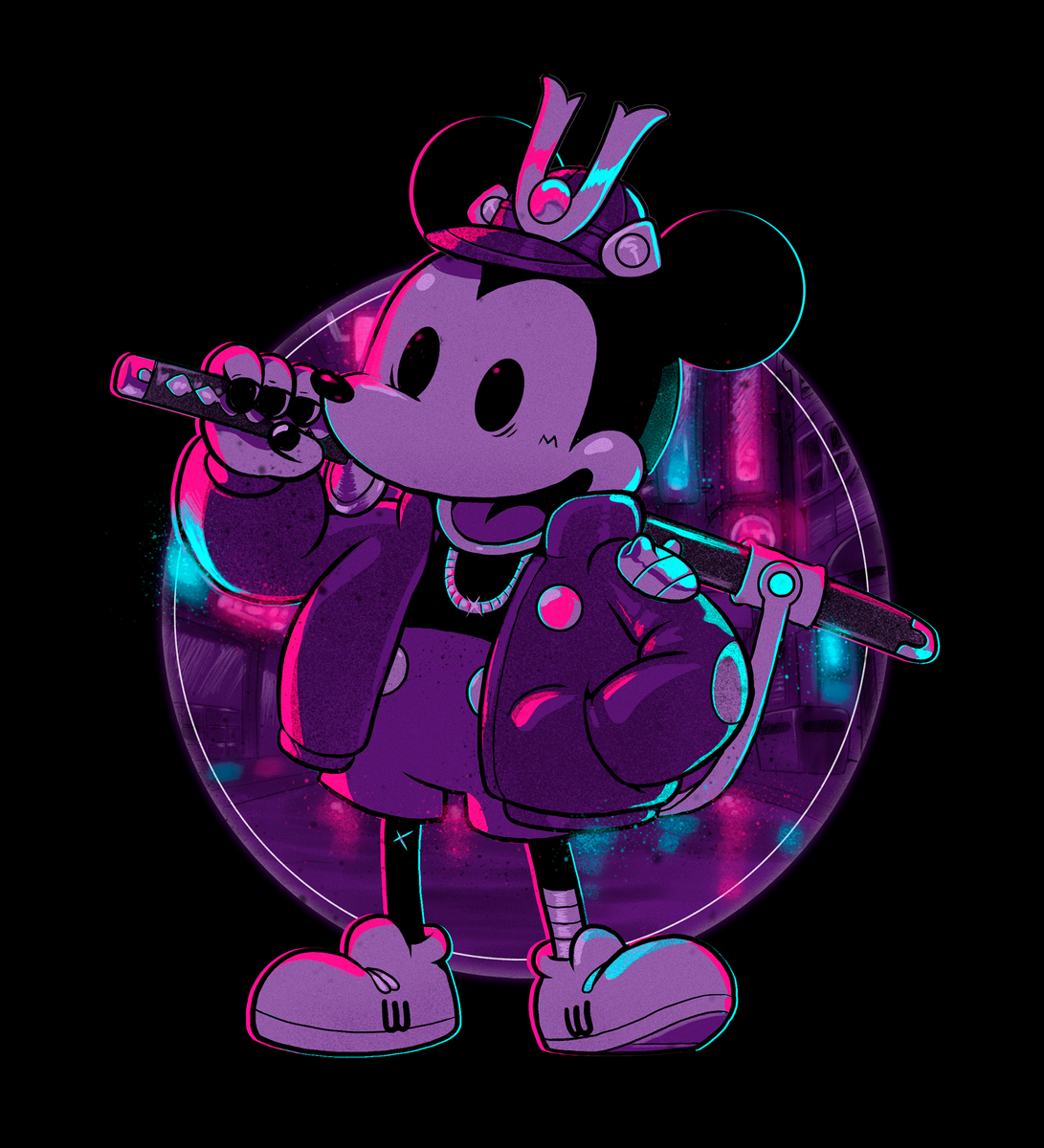 Nome do produto: Cyber Samurai Mouse Neon