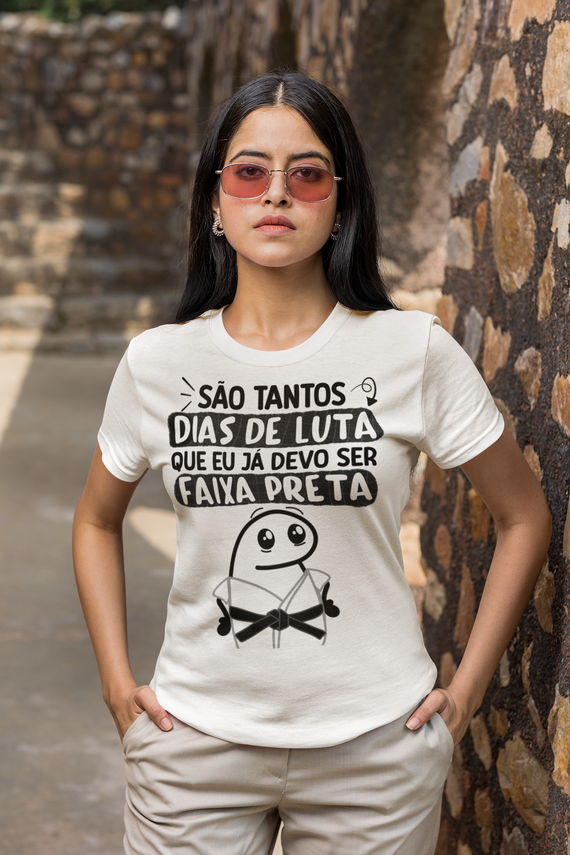 Camisa Unissex Quality Faixa Preta