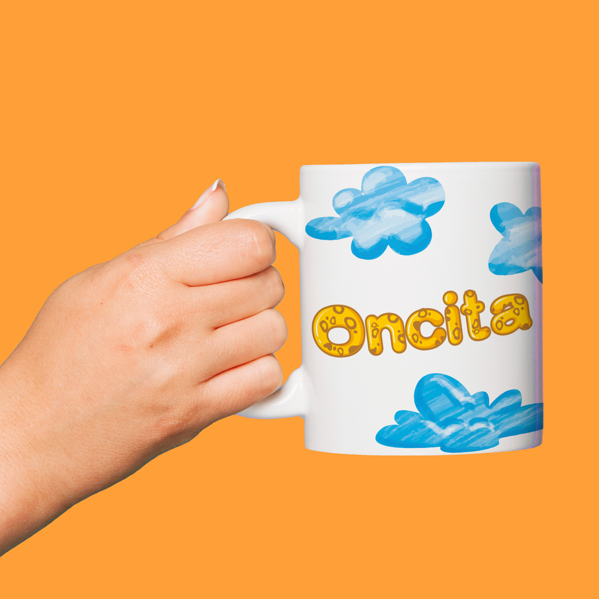 Nome do produto: Caneca Oncita Nuvens