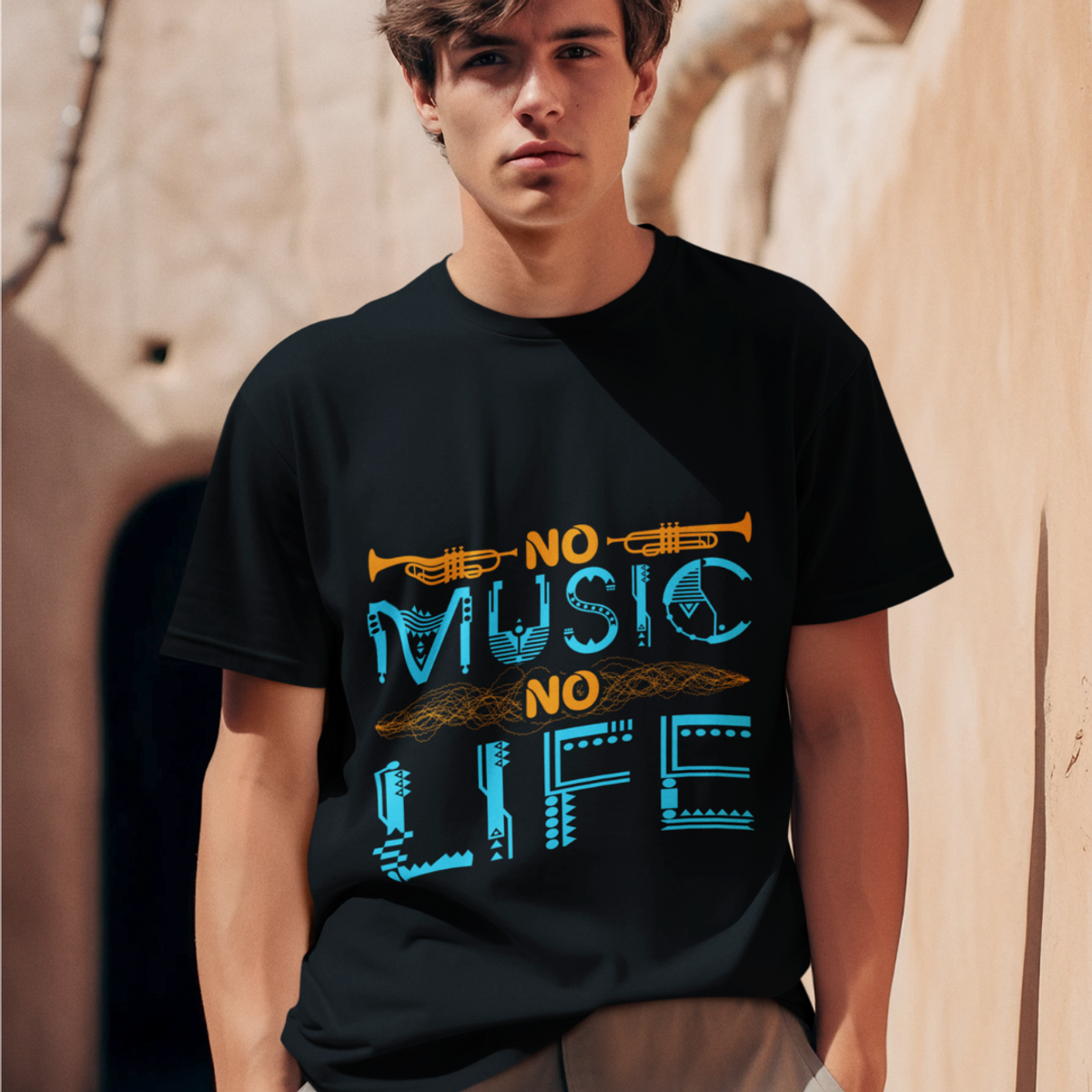 Nome do produto: T-Shirt Prime No Music No Life Black